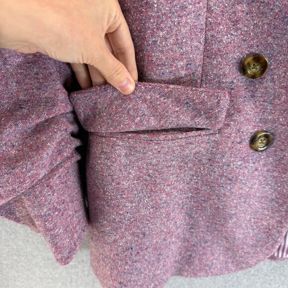 Veronica Beard Revolve Beacon Dickey Jacket Orchid Pink Tweed Womens‎ Size 14 - Picture 4 of 16